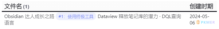 Obsidian 达人成长之路 1使用终极工具 Dataview 释放笔记库的潜力 · DQL 查询语言-- 类型