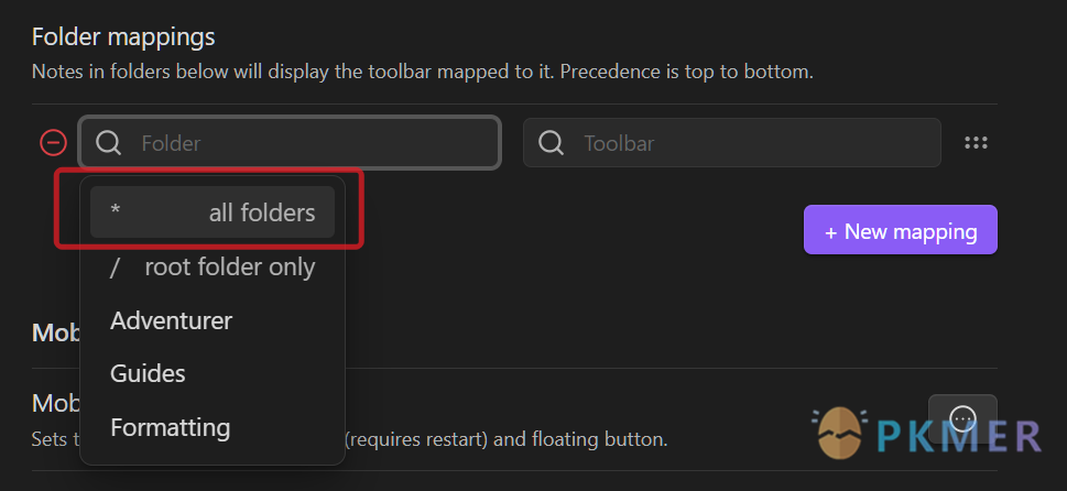 Obsidian 插件：Note Toolbar--二、映射工具栏
