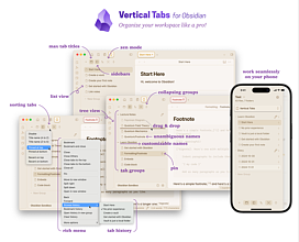 Obsidian 插件：Vertical Tabs 可能是目前功能最完善垂直标签管理