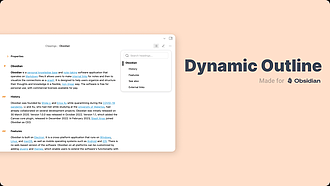 Obsidian 插件：Dynamic Outline 简单易用的悬浮目录