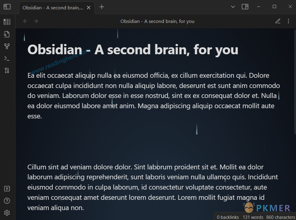 Obsidian 插件：Dynamic Background 为 Obsidian 添加动态背景--效果&特性