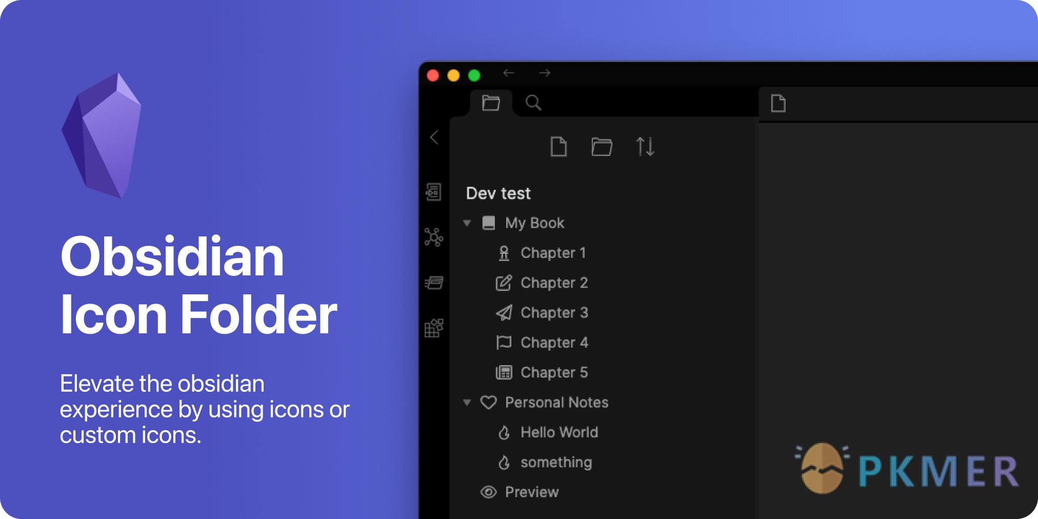 Obsidian 插件：Icon Folder 给文件夹和笔记增加图标 icon--效果