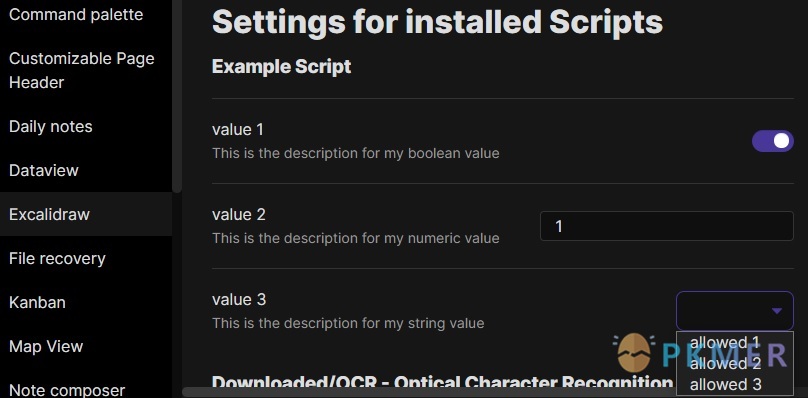 Excalidraw 脚本的基本配置--配置插件设置 ea.getScriptSettings()