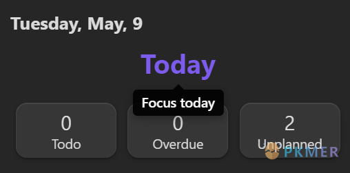Obsidian 插件：Tasks calendar wrapper 支持快捷输入与时间线/日历视图的任务面板展示插件--启动时聚焦今日任务