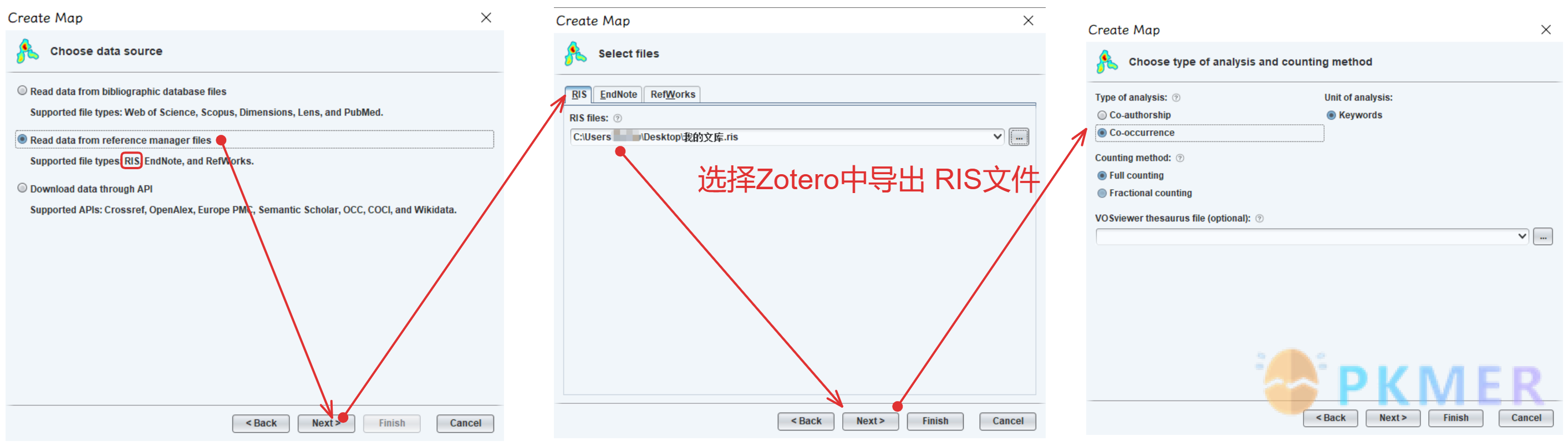通过 VOSviewer 分析 Zotero 文献库--Step2：导入 RIS 格式文件到 VOSviewer 软件中
