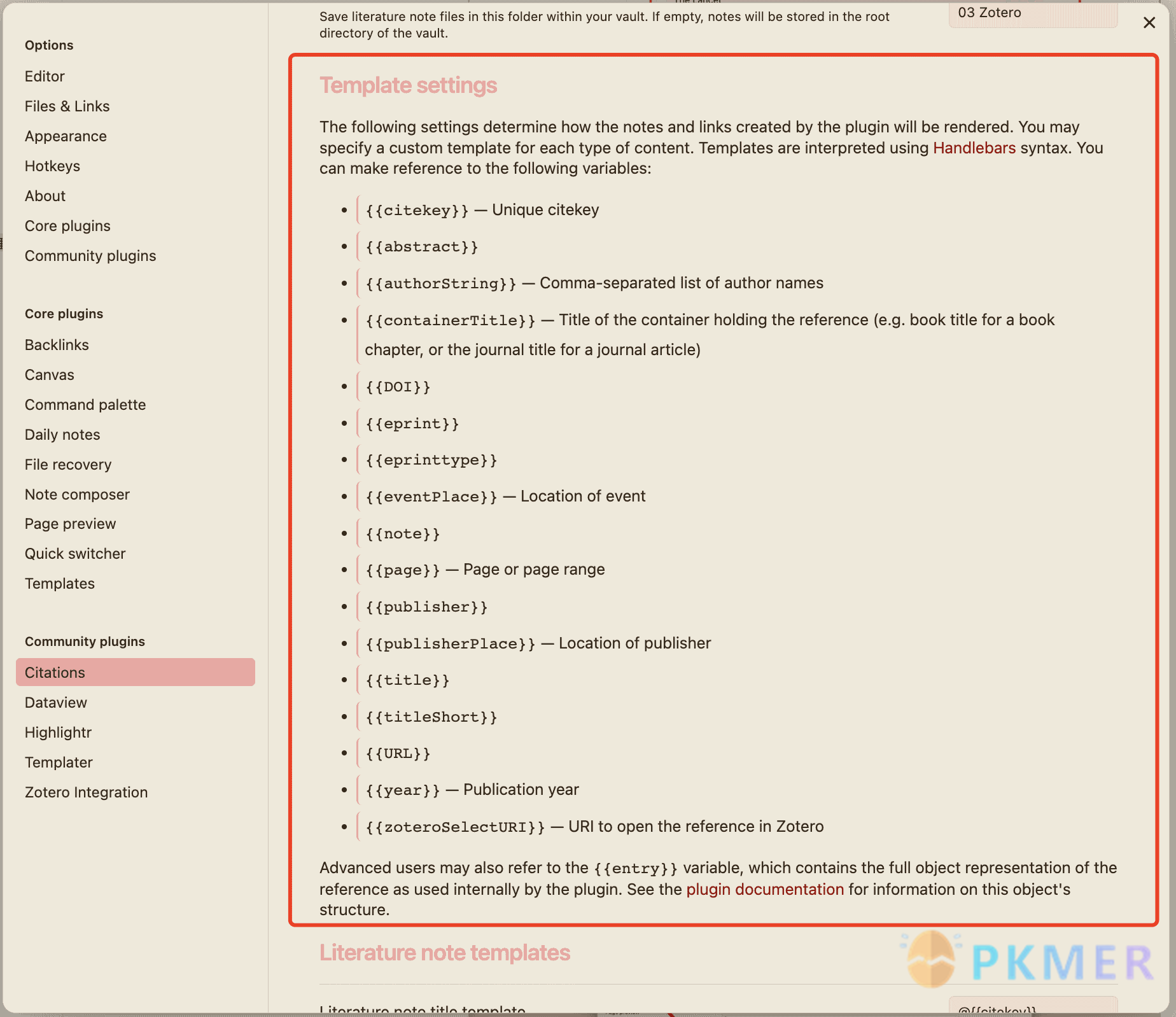 如何运用 Obsidian 和 Zotero 的插件配置整理文献管理实现阅读笔记--2. 设置 citation plugin