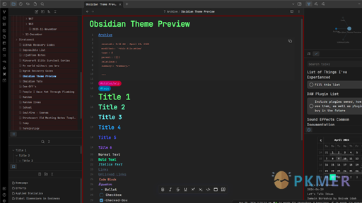 Obsidian Weekly 2024-05-05：Interactivity and data filtering — A boon for task management!--Appearance