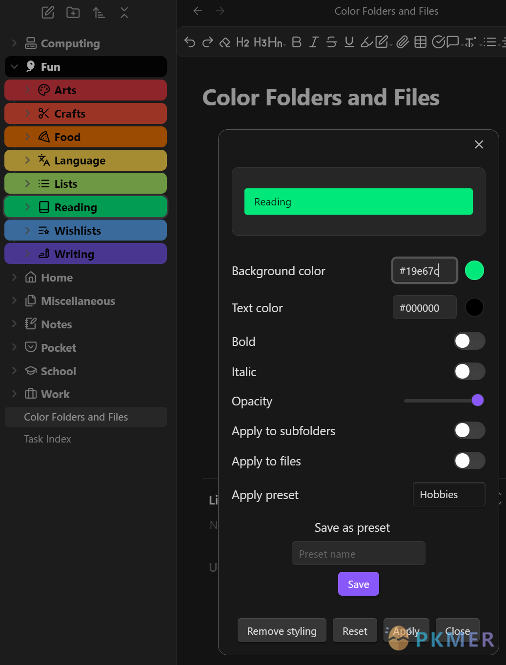 Obsidian Weekly 2024-12-15：Custom folder appearance & automated format conversion and template insertion--New