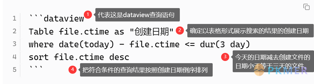 一个 Dataview 查询示例--